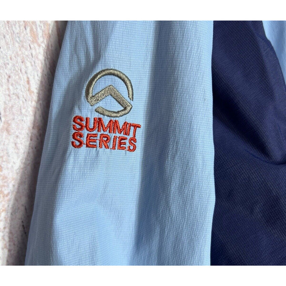 The North Face Hyvent Jacket Womens Hooded Full Zip Cinch Blue Navy Size M/L - Picture 8 of 9